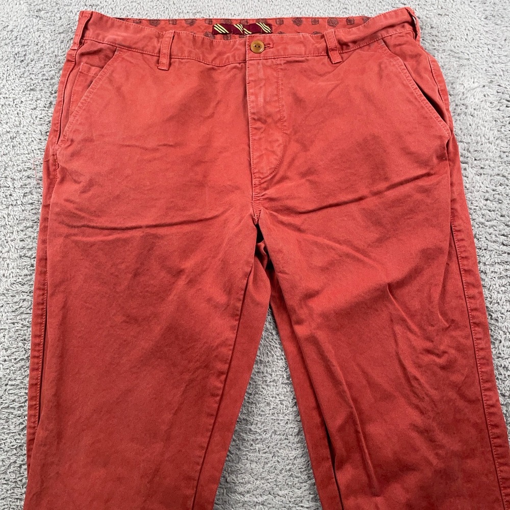 Brooks Brothers Pants Mens 35x30 Red Chino Classic Cotton Straight Leg Preppy
